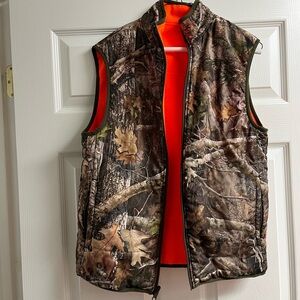 Redhead camo/ orange reversible vest